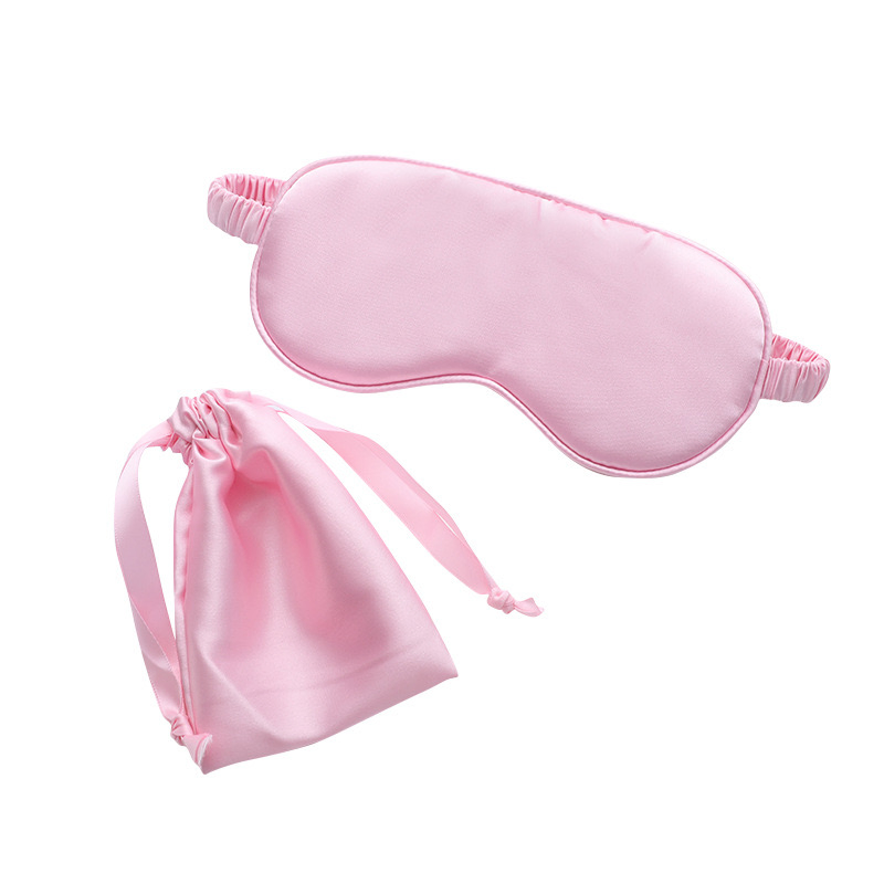 Factory Double Layer Satin Luxury Customized Soft Travel Elastic Strap Eye Sleeping Mask