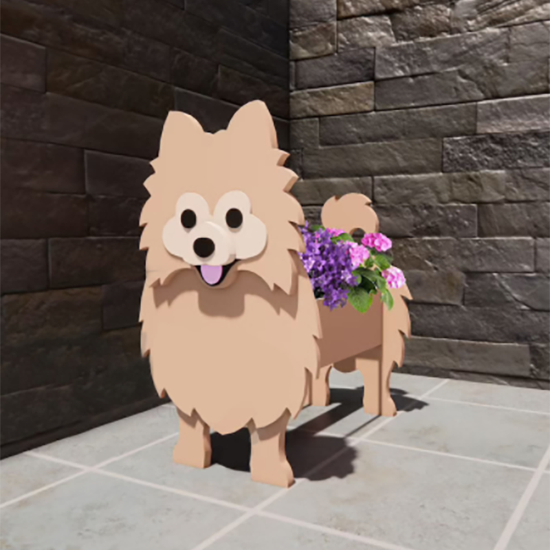 Декор садовый ПВХ-кашпо для собак уличный