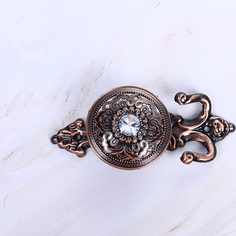 Vintage Diamond Hook Curtain Zinc Alloy Crystal Curtain Rail Hooks