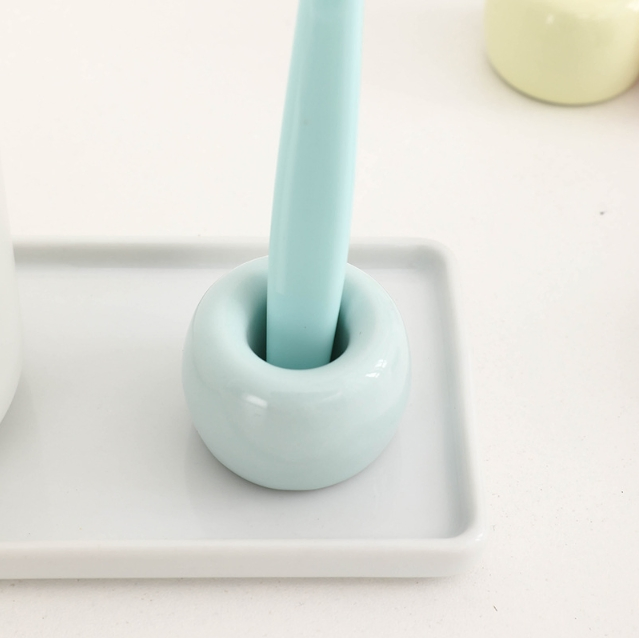 Tiktok Hot Ceramic Toothbrush Holder Main Bathroom Tidy Bathroom Accessories