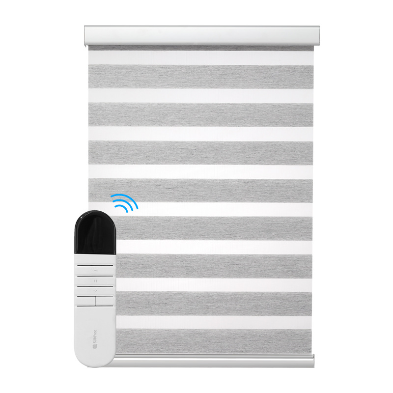 Day and Night WiFi Motorized Zebra Blinds for Window