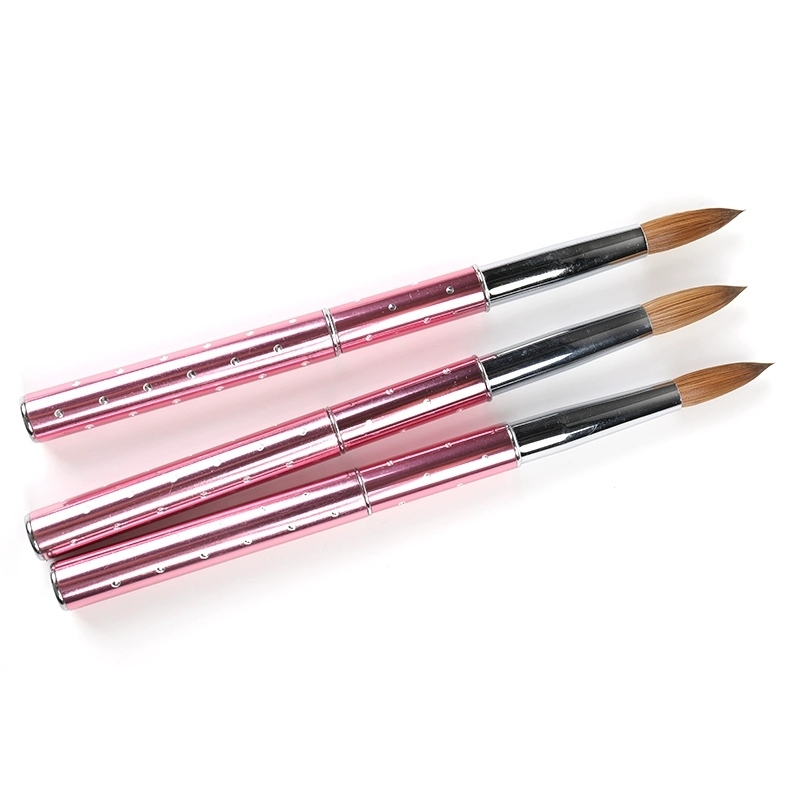 Professional 100% Kolinsky Nail Acrylic Brush Customized Handle Private Label Mink Hair Nail Brush Nail Acrylic Brush