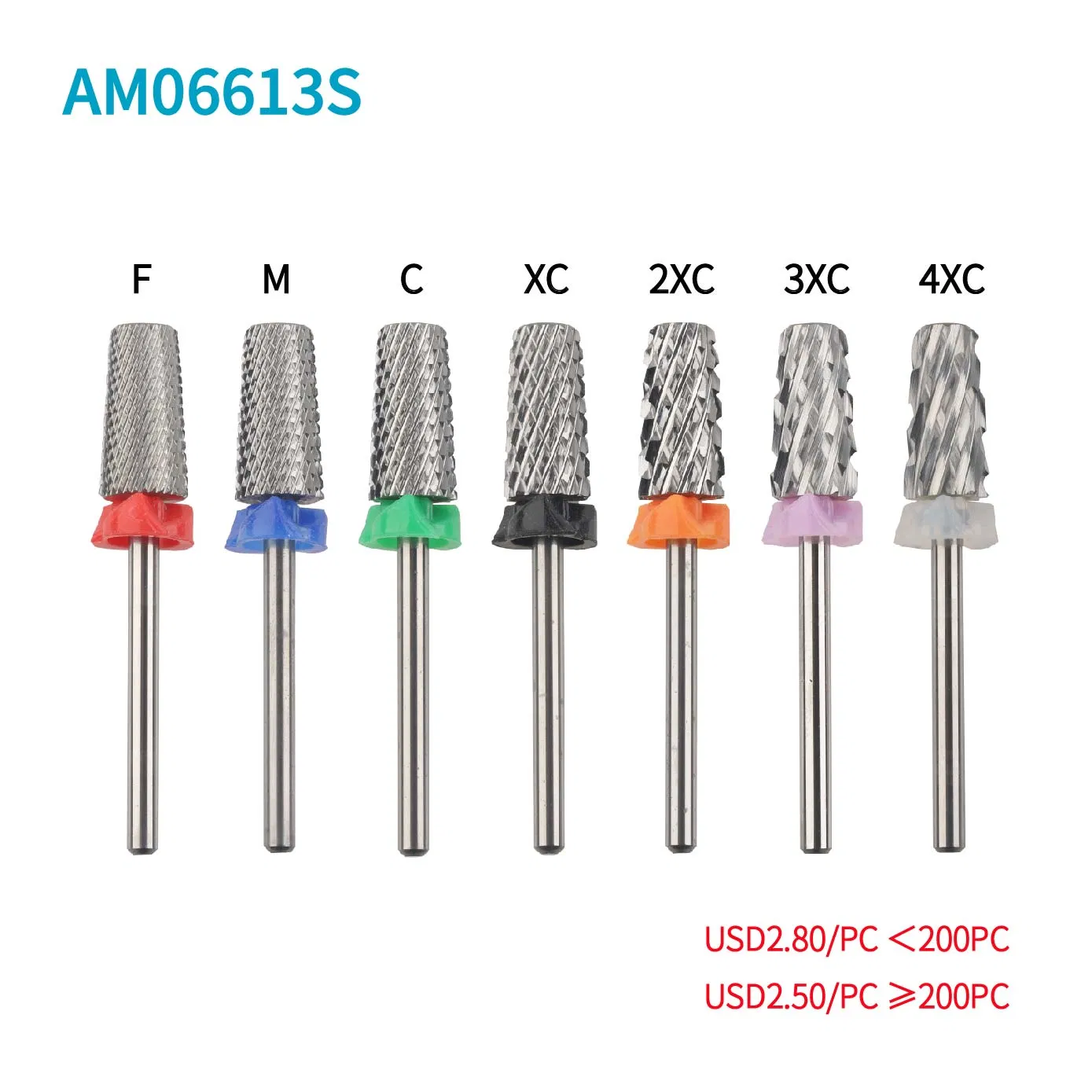 Am06613s 3/32" Shank Taper Barrel Carbide Nail Drill Bit