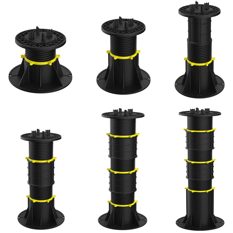 Outdoor Deck Ceramic Tiles Flooring Joist Raised Floor Accessory Self-Leveling Paver Support Adjustable Plastic Pedestal