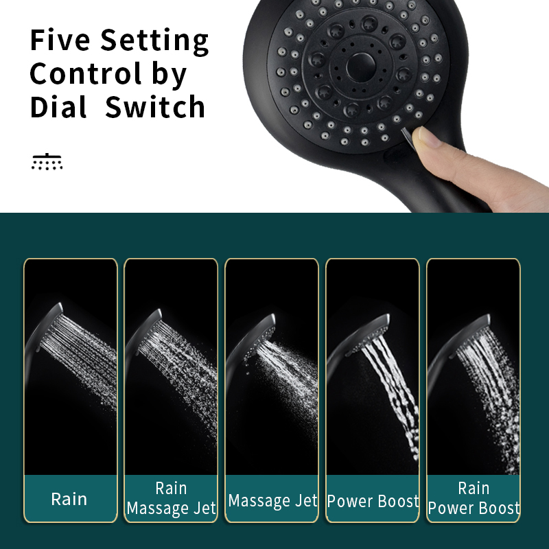 High Quality Chromed 5f8002 Round Hand Shower Bathroom Accessories