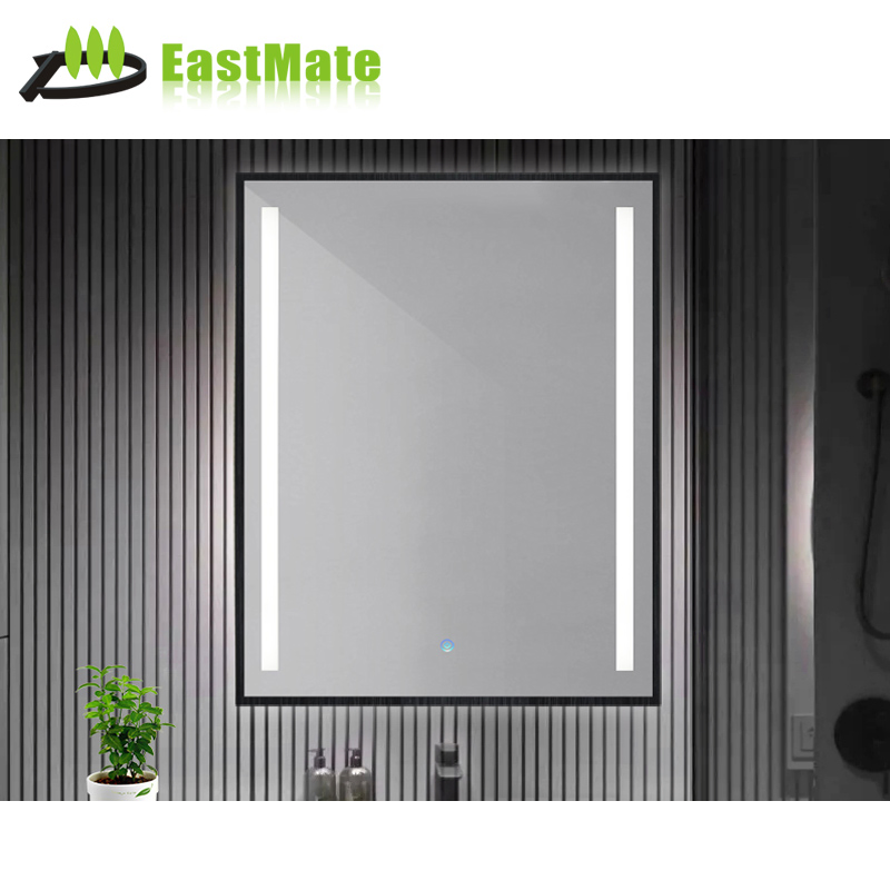 Wholesale Hotel Home Touch Switch Square Wood Frame Mirror Set for Sale