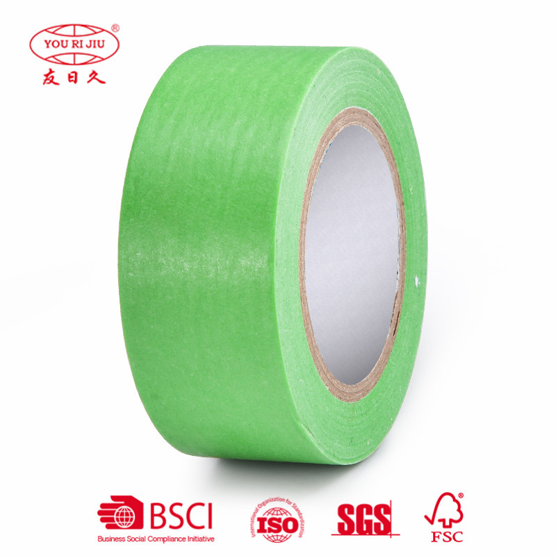 Yourijiu Good Holding Power No Residue Smooth Surface Waterbased Solvent Anti-Nitro Orange Green Washi Paper Adhesive Tape for Sports Equipment