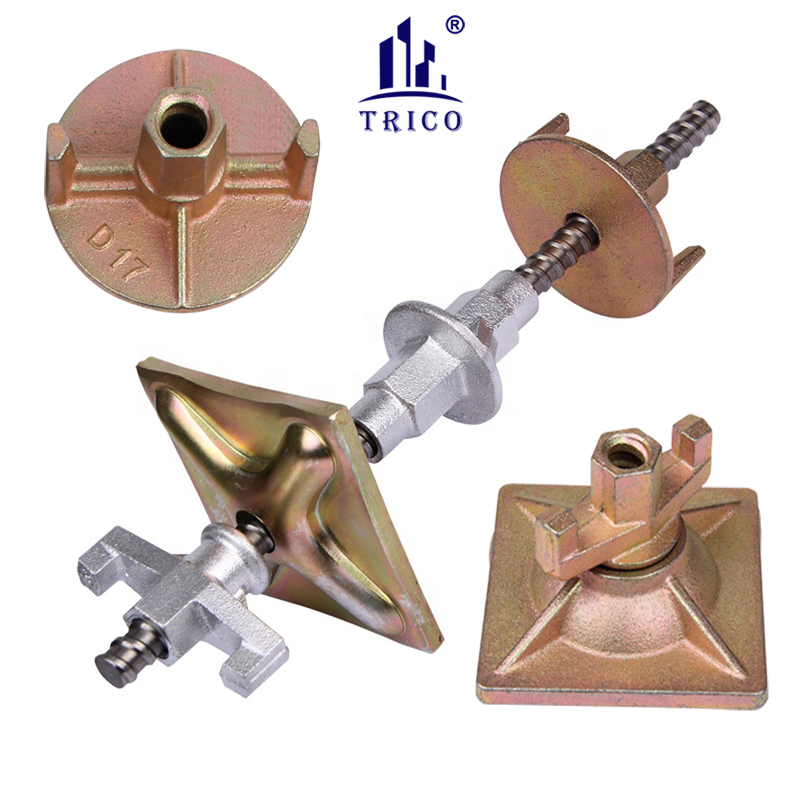 15mm 17mm Formwork Tie Rod Construction Concrete Wall Accessories Waterstop Tie Rod Wing Nut