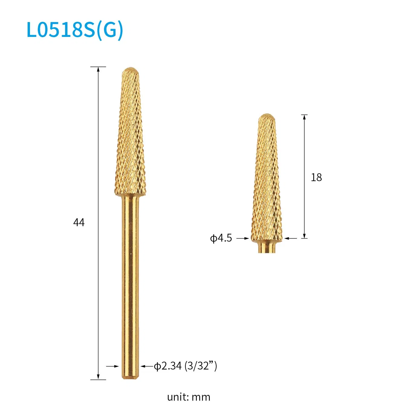 Super Long Head Under Nail Cleaner Tungsten Carbide Nail Beauty Rotary Bit