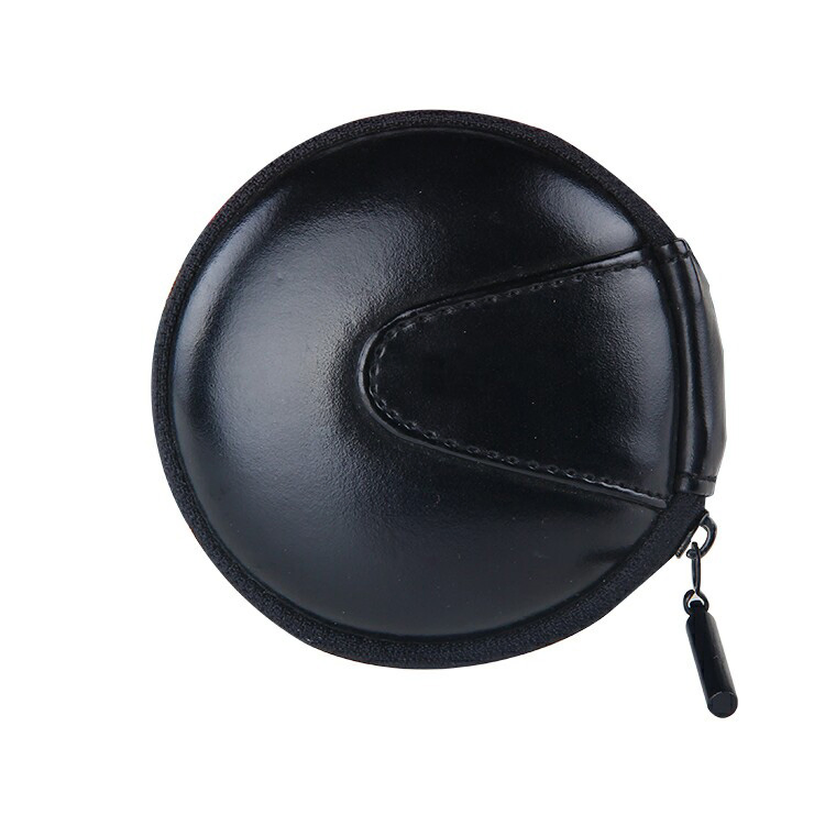 Черный круглый жесткий чехол для наушников EVA