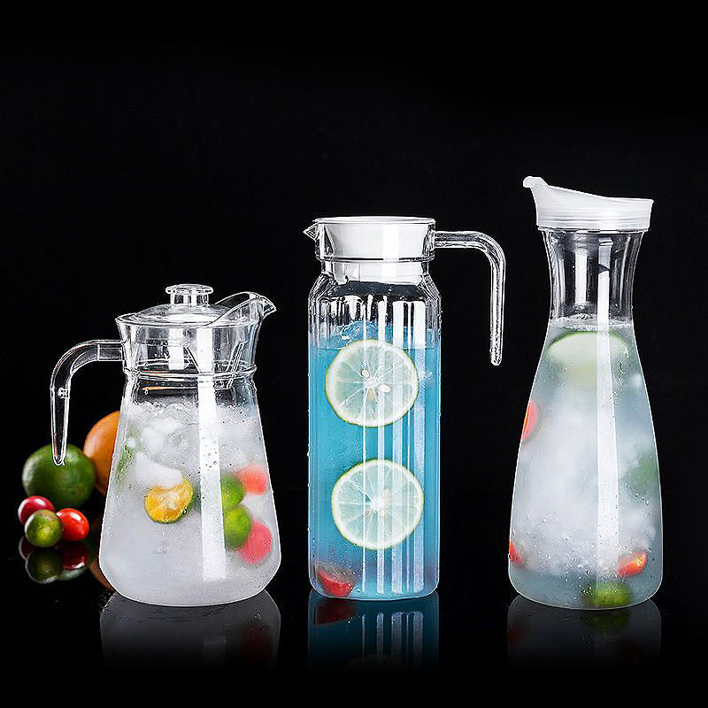 Restaurant Serving Water Juice Tea Jug 1000ml Plastic Carafe Water Pitcher