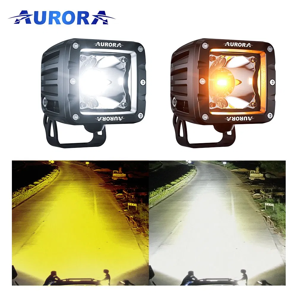 Aurora 2-Inch Dual Color LED Off-Road ATV Spot Driving Work Light