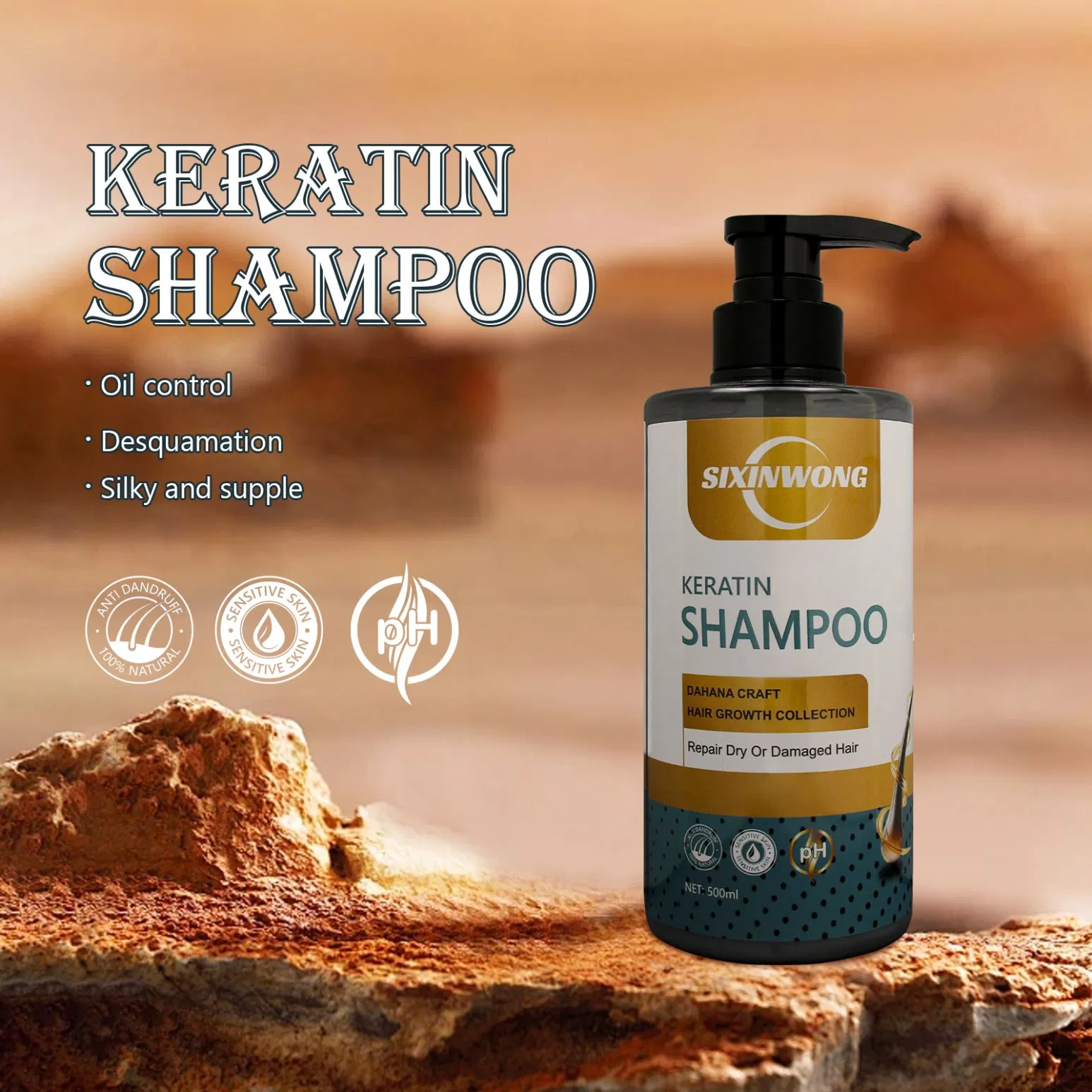 Beauty Hair Care Cosmetics Deep Moisturizing Repair Scalp Hair Keratin Shampoo