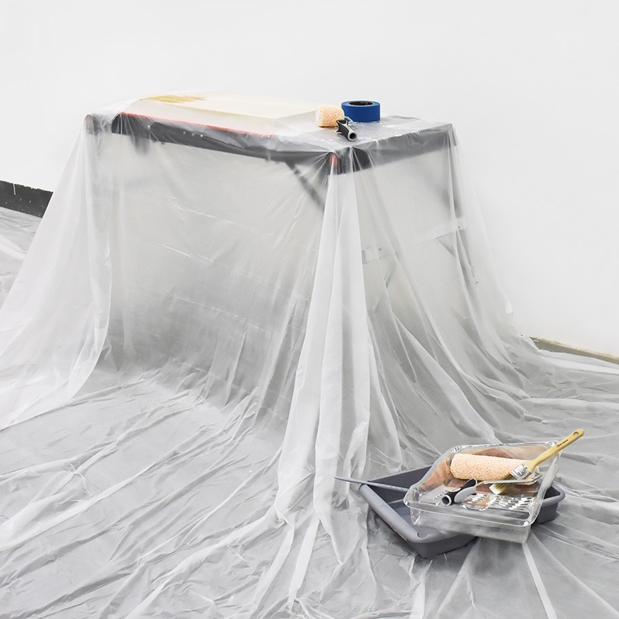 Rollingdog-PRO 80029 Clear Plastic Drop Cloth PE 3.66m*2.74m