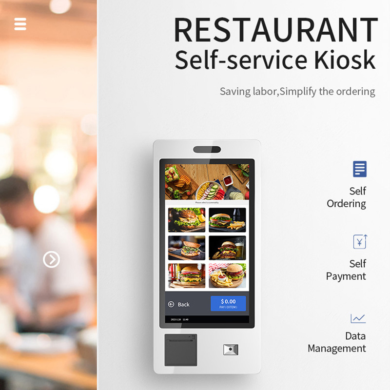 Customized Camera Facial Payment Terminal POS System Self Service Restaurant Touch Screen Kiosk Machine for Chain Store