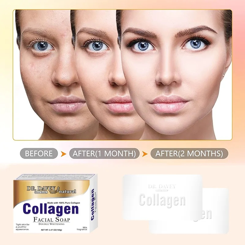 Collagen Facial Soap Double Whitening Made with 100% Pure Collagen New Soap