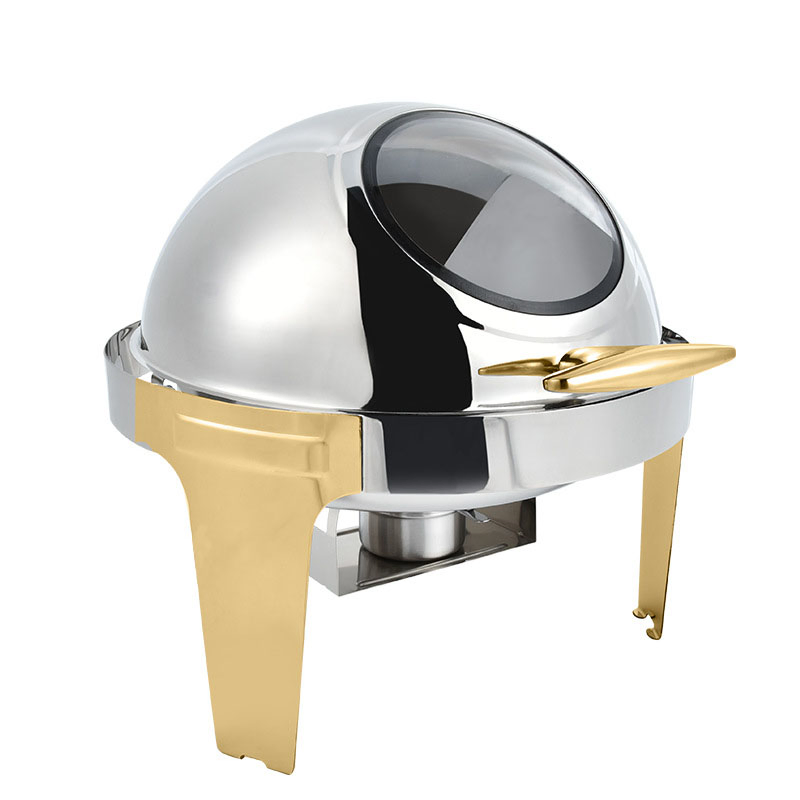 White Roll Top Chafing Dish for Restaurant Hotel Catering 6L