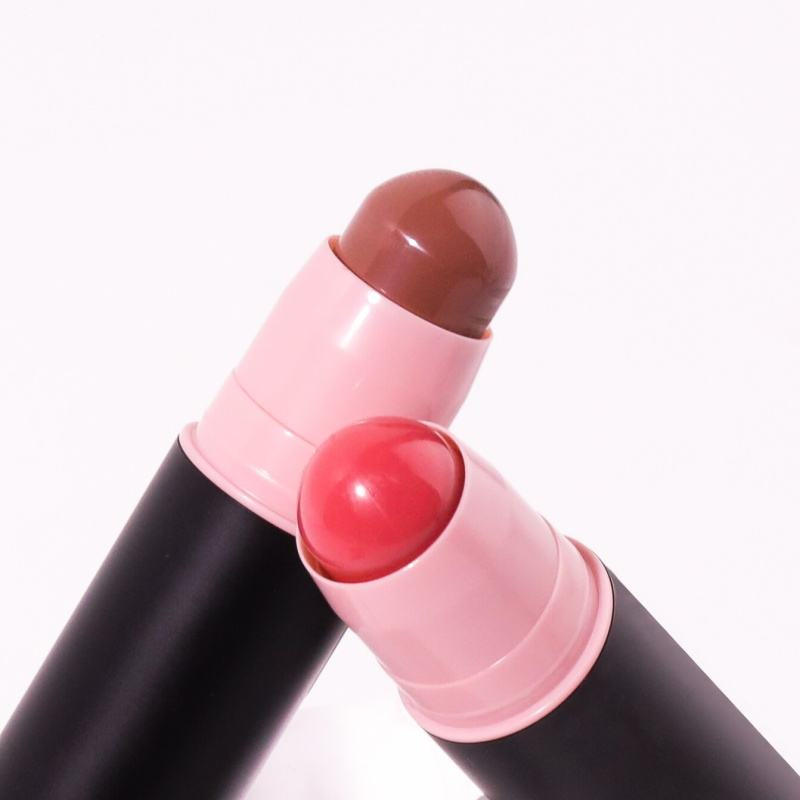 Custom Logo Vegan Blush Stick for Cheeks and Lips Two Heads Use Blush Sticks and Contour Sticks