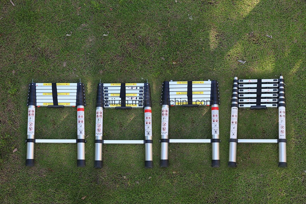 3.8m Aluminum Safety Step Ladder with Green and Red Visual Lock