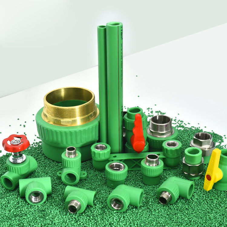 Ifanplus High Quality Green Color PPR Double Elbow Drink Water Pipe Fittings