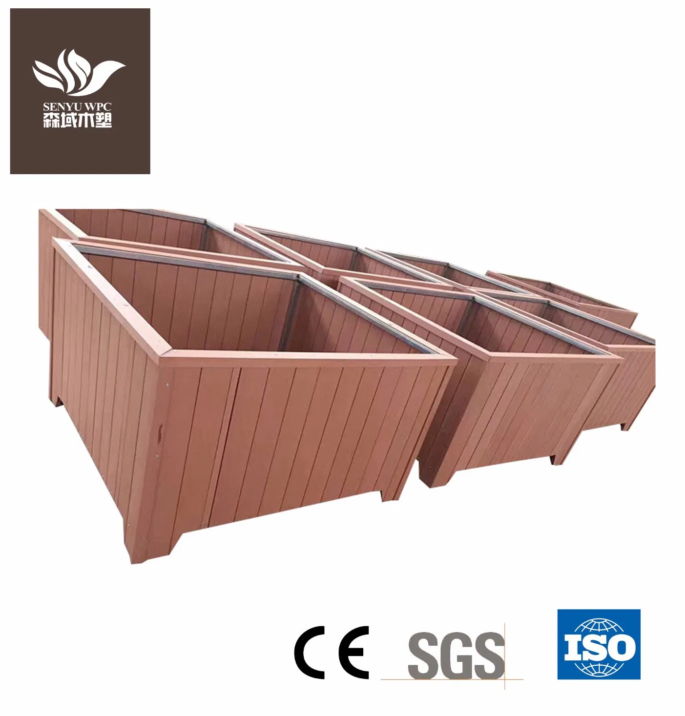 Легкий и прочный цветочный горшок из WPC