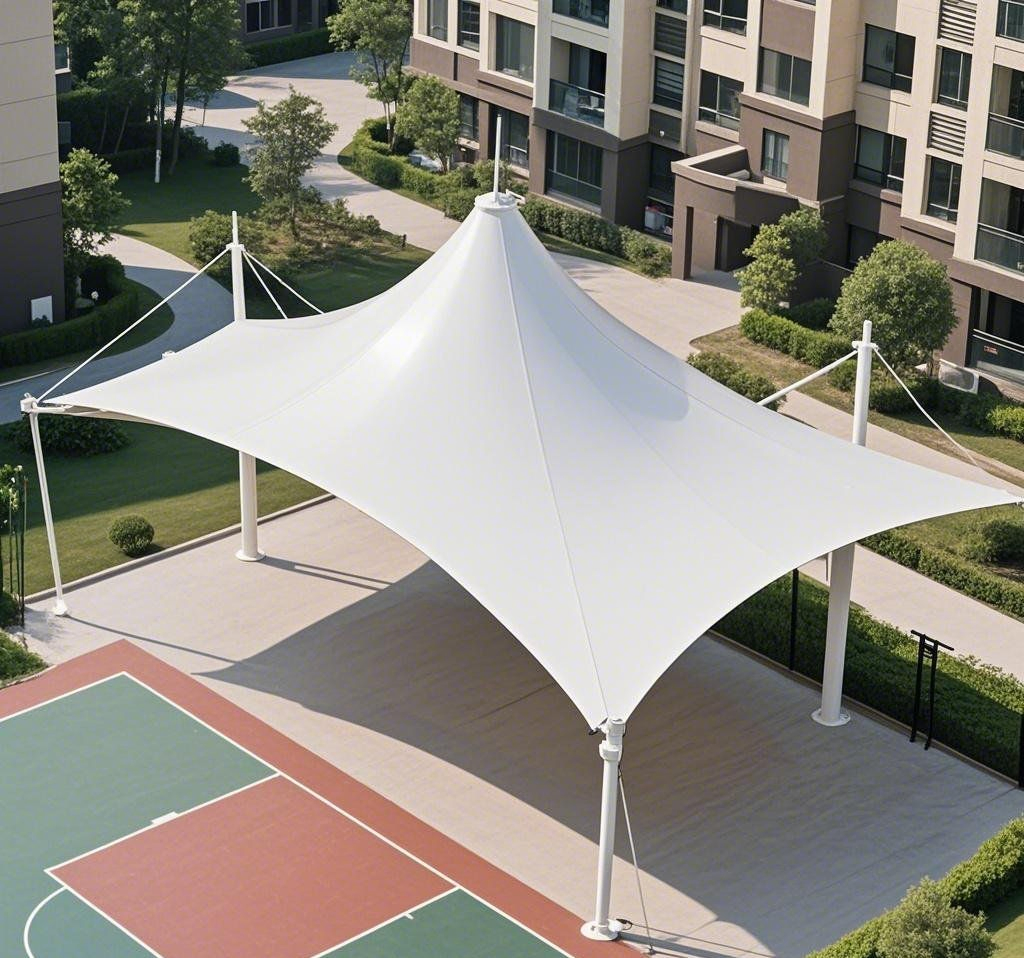 Tensile Membrane Canopy Utilizing PTFE Membrane Building Material