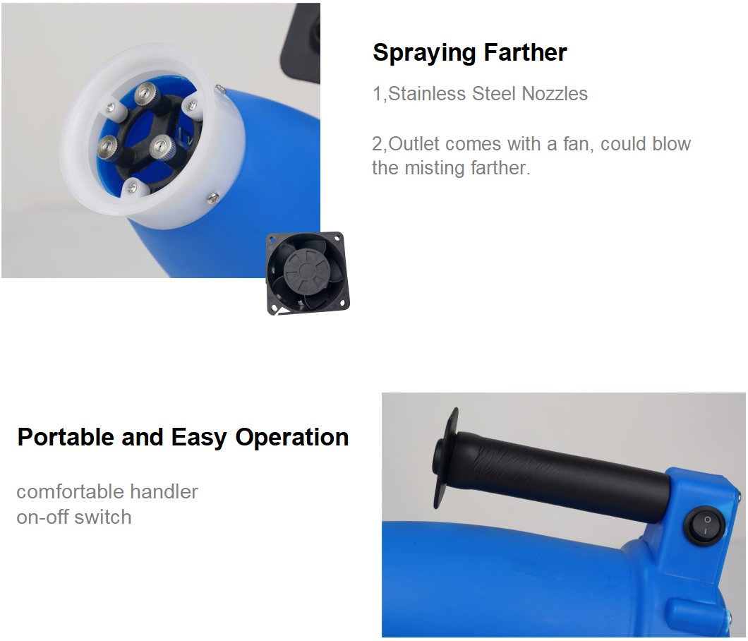 6L Cordless Ulv Portable Lithium Cold Fogger Sprayer Machine