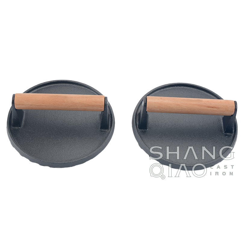 Heavy-Duty Grill Bacon Meat Press Toll with Wood Handle