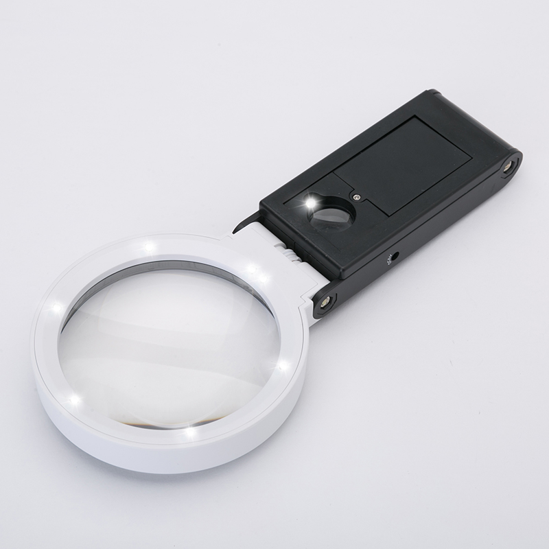 Back to School Supplies LED Lighted Hands Free Magnifying Glass with Light Stand-Portable Illuminated Magnifier