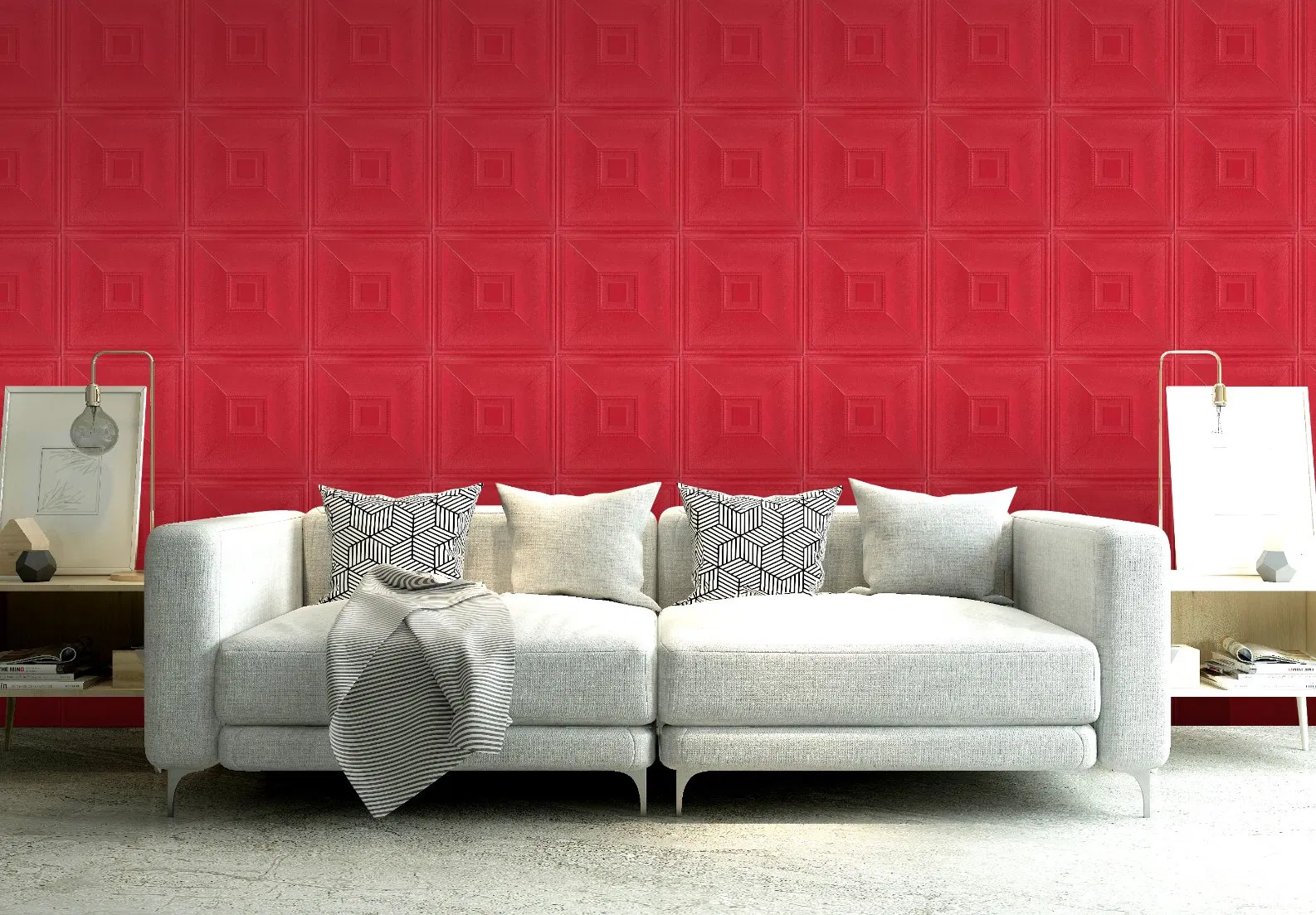 Wallpaper Wall Sticker PE Foam Modern Style Moisture Proof Decorative 3D Self Adhesive for Living Room and Bedroom