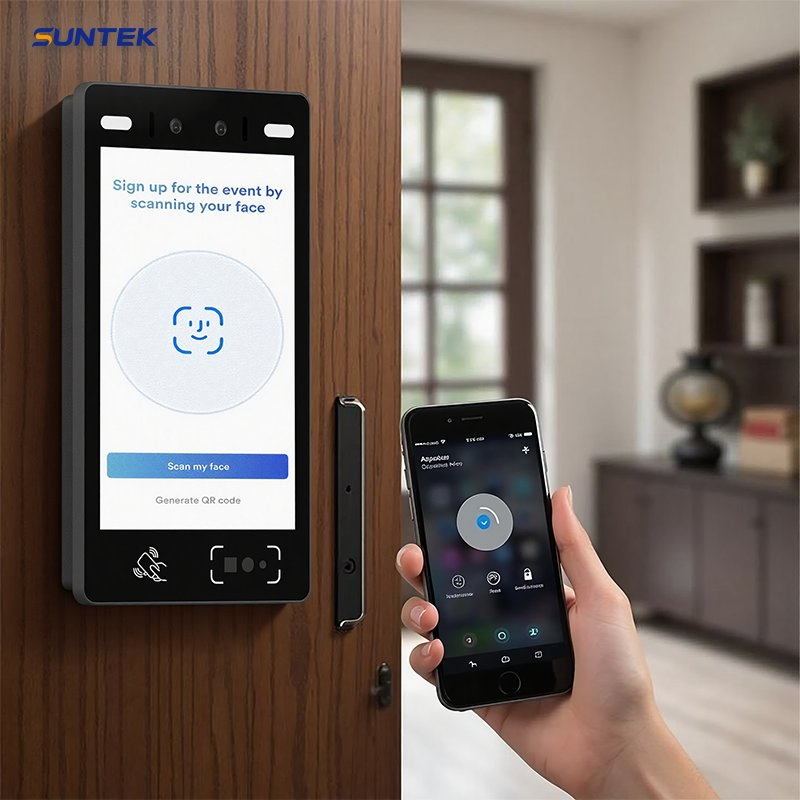 Suntek Secure Home Access Control Visitor Scanning Registration Face Recognition System with Digital Audio Speaker