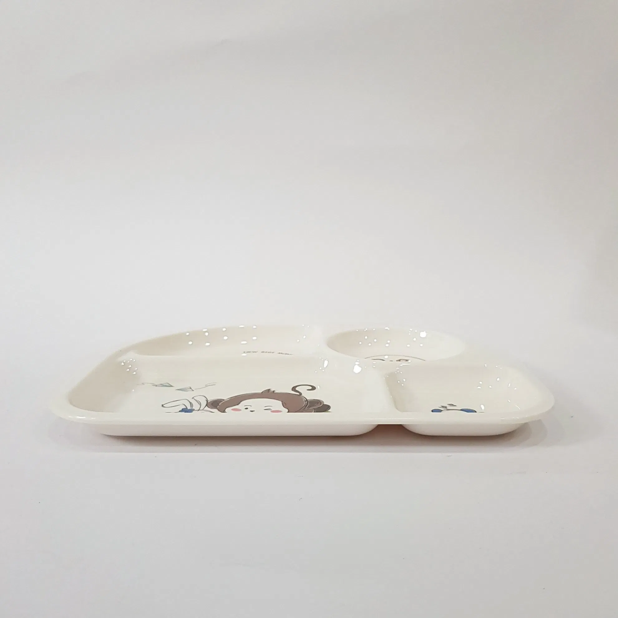 Dishwasher Safe Toddler Kids Melamine 4 Divided Plate