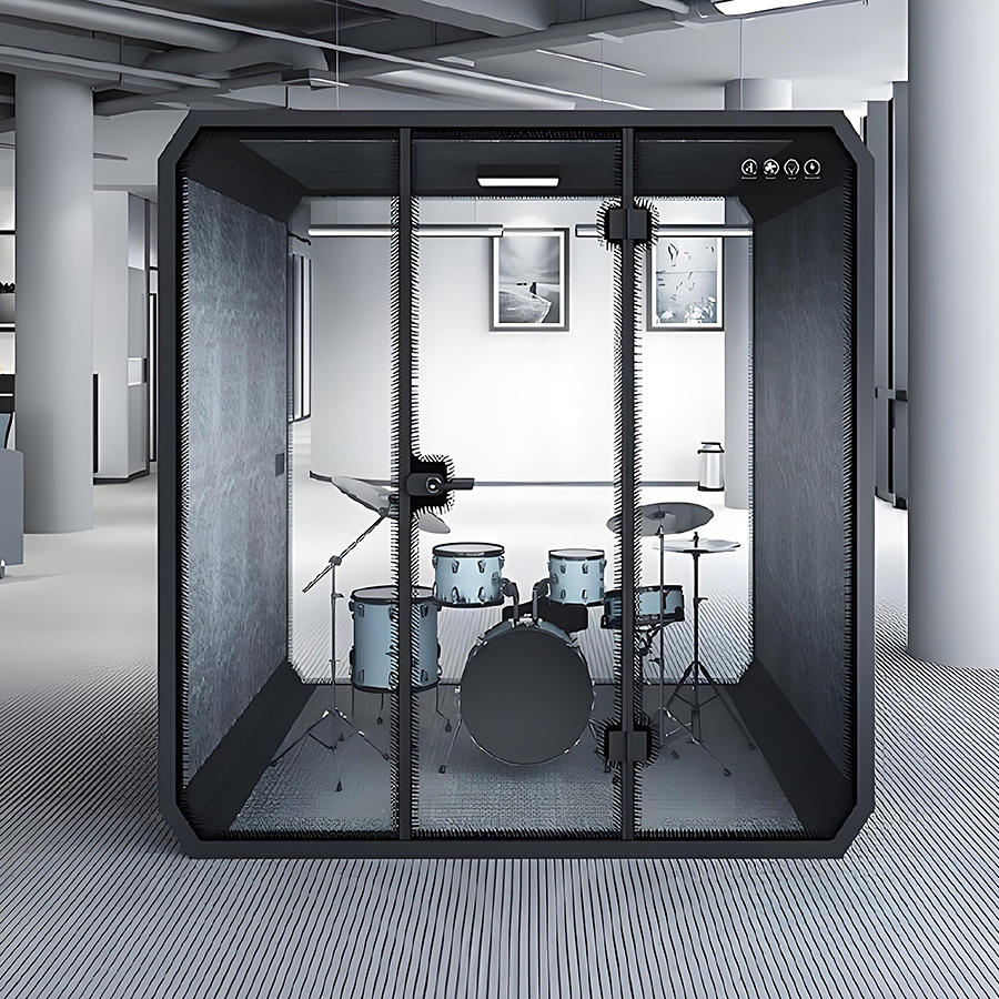 ODM Thermal Insulation Fashion Customize Lounge Painting Booths for Wooden Furniture Karaoke Booth Soundproof Drum Room