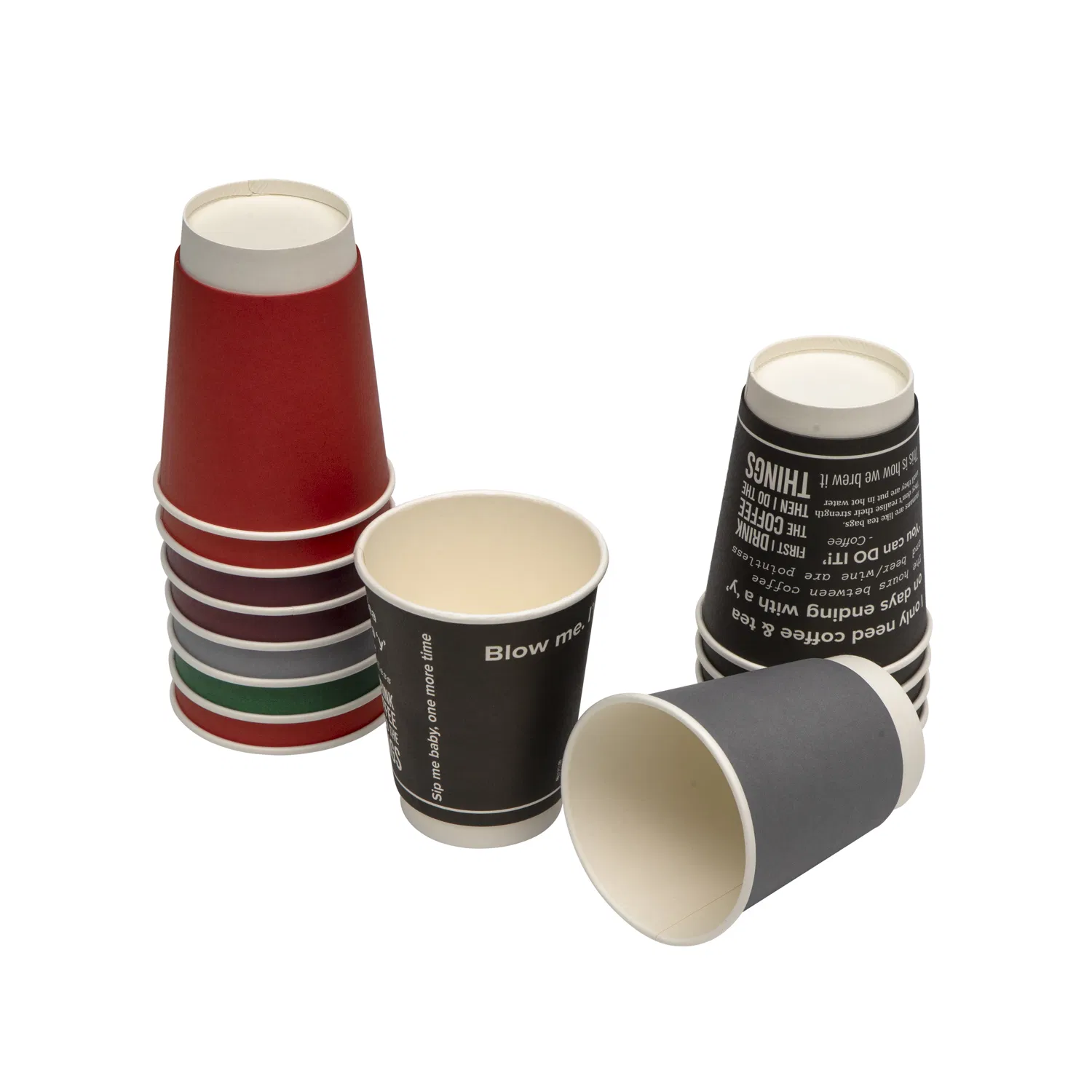 16oz Eco-Friendly Double Wall Kraft Paper Cups Takeaways Coffee and Juice Drinking