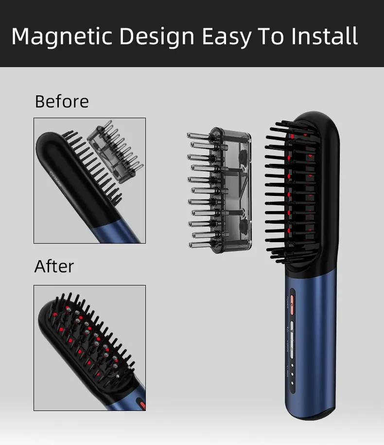 EMS Scalp Massager Comb Vibrastion Laser Hair Growth Comb Scalp Massager Hair Treatment Comb Hair Growth Brush