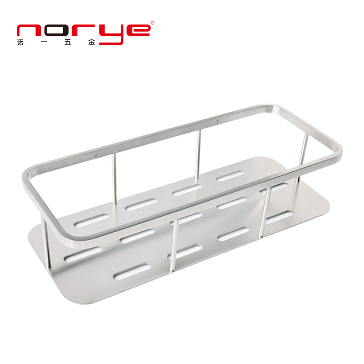 Стальная полка для душа с корзиной