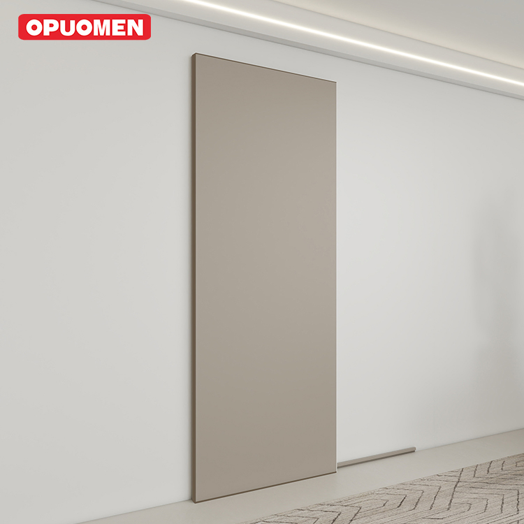 Trackless Wooden Ghost Door Aluminum Alloy Sliding Door Bedroom Kitchen Bathroom Door