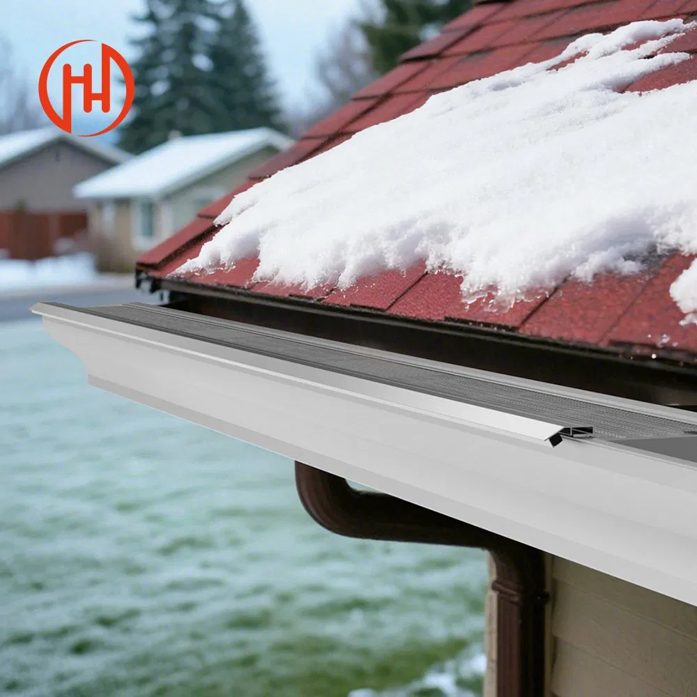 New Heated Rain Gutter Guard System to Prevent Snow and Ice Dam