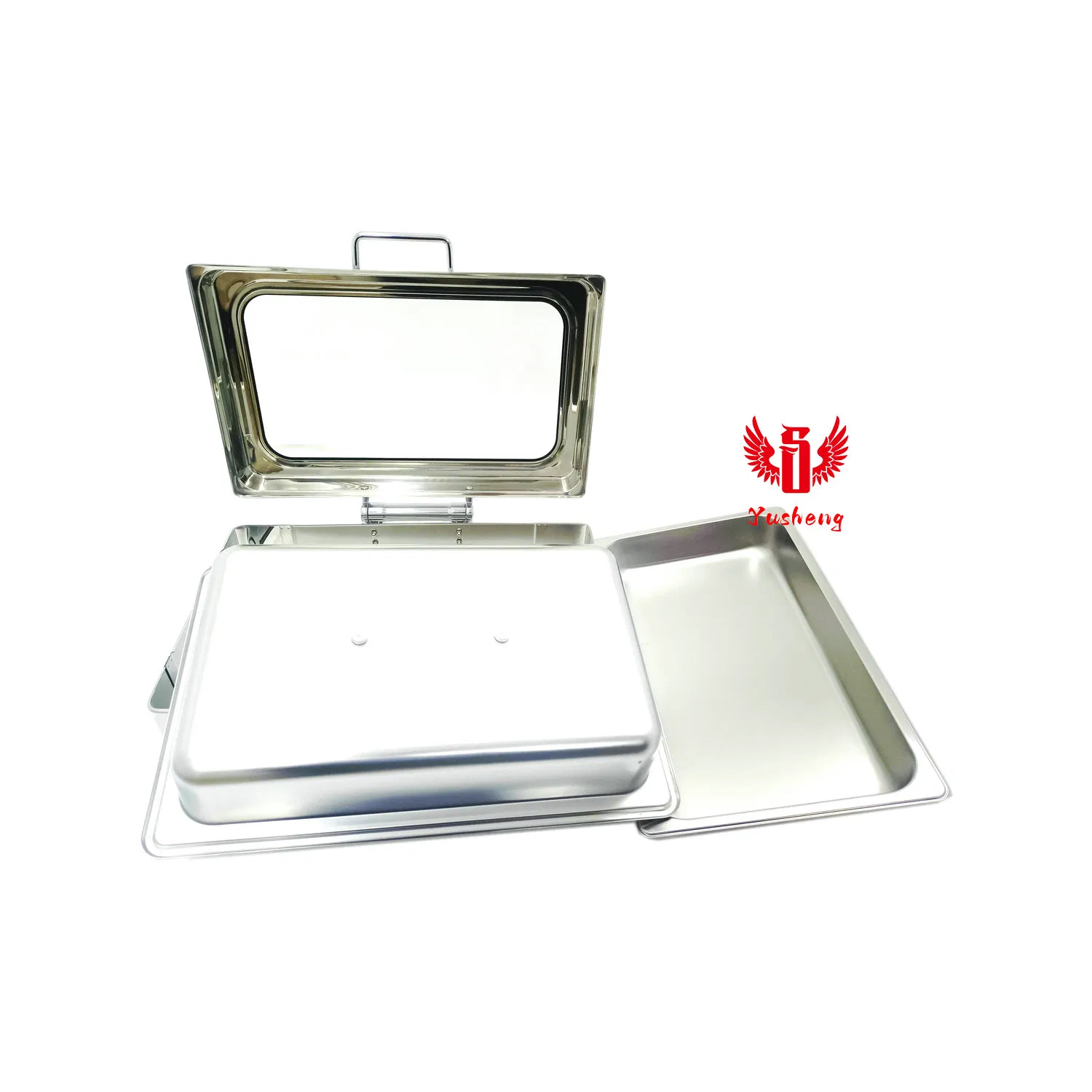 Single Grid Short Stand Hydraulic Rectangle Stainless Steel Chafing Dish China Factory