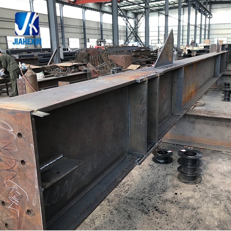 Jiahexin Steel Made Painted Wide Flange Full Penetration Welded Head Stock Bridge Beams with Taper and Transition Joints