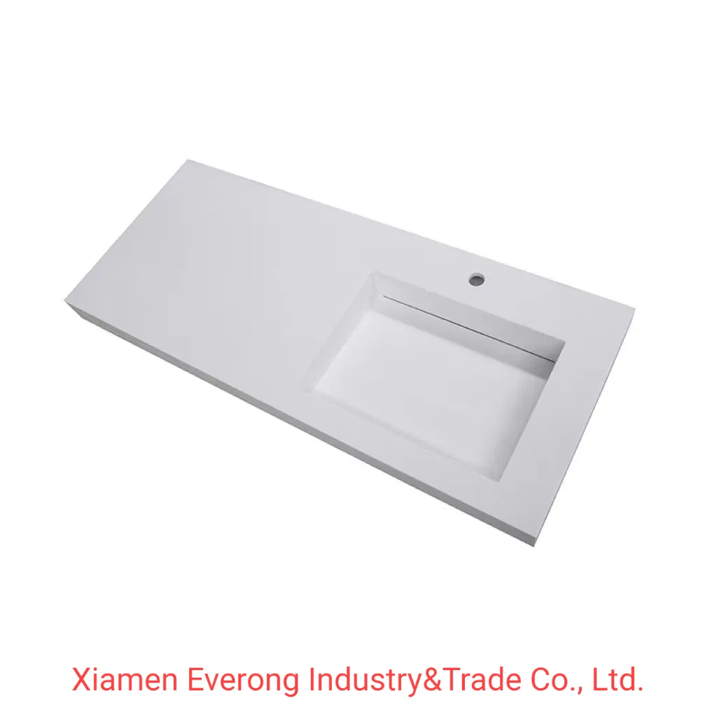 Artificial Stone Pure White Crystal Quartz Vanity Top Bathroom Vanity Tops