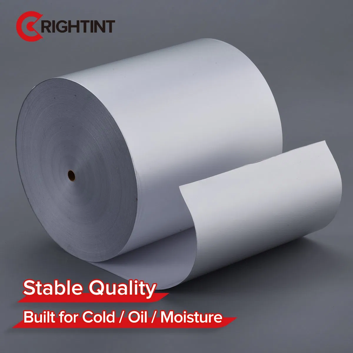 Matte Silver PET Flexo Label Material Jumbo Roll for Electronics Labels