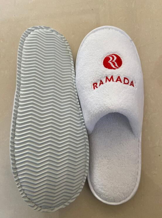 Customized Disposable Towel Cloth Slippers, Hotel Room Non-Slip Slippers