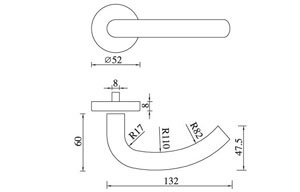 Fast Lead Time Stainless Steel Tube Wooden Door Handle