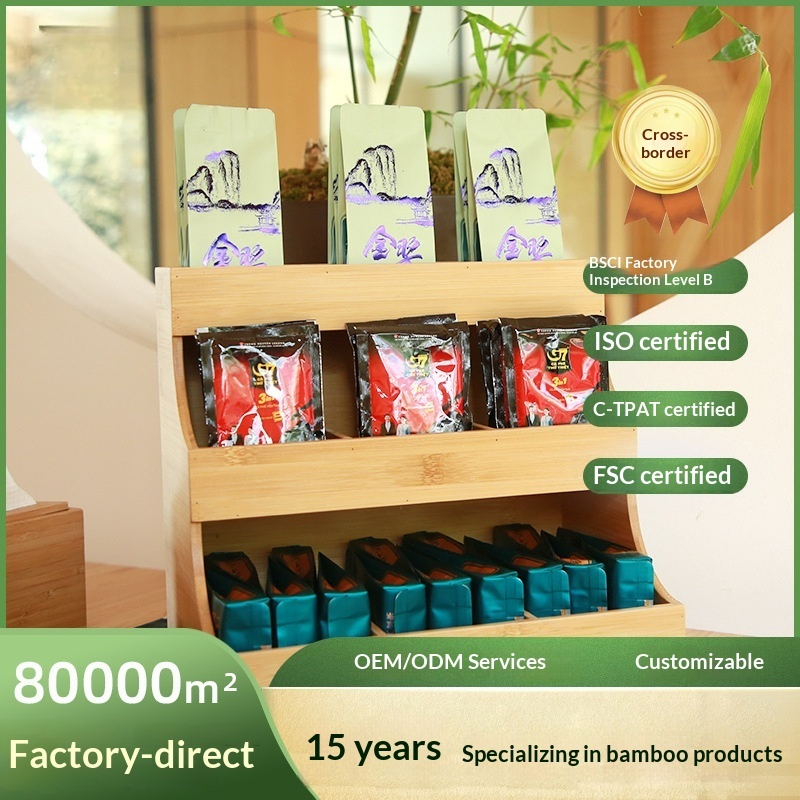 Bamboo Multi-Layer Seasoning Coffee Capsule Tea Bag Storage Household Multi-Functional Organizing Shelf
