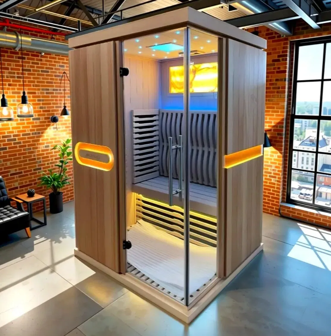 Инфракрасная сауна для дома из красного кедра на 2-4 человек