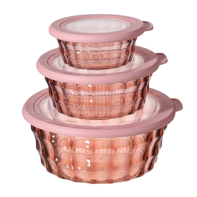 Durable Round Plastic Lunch Box with Secure Latch Closure