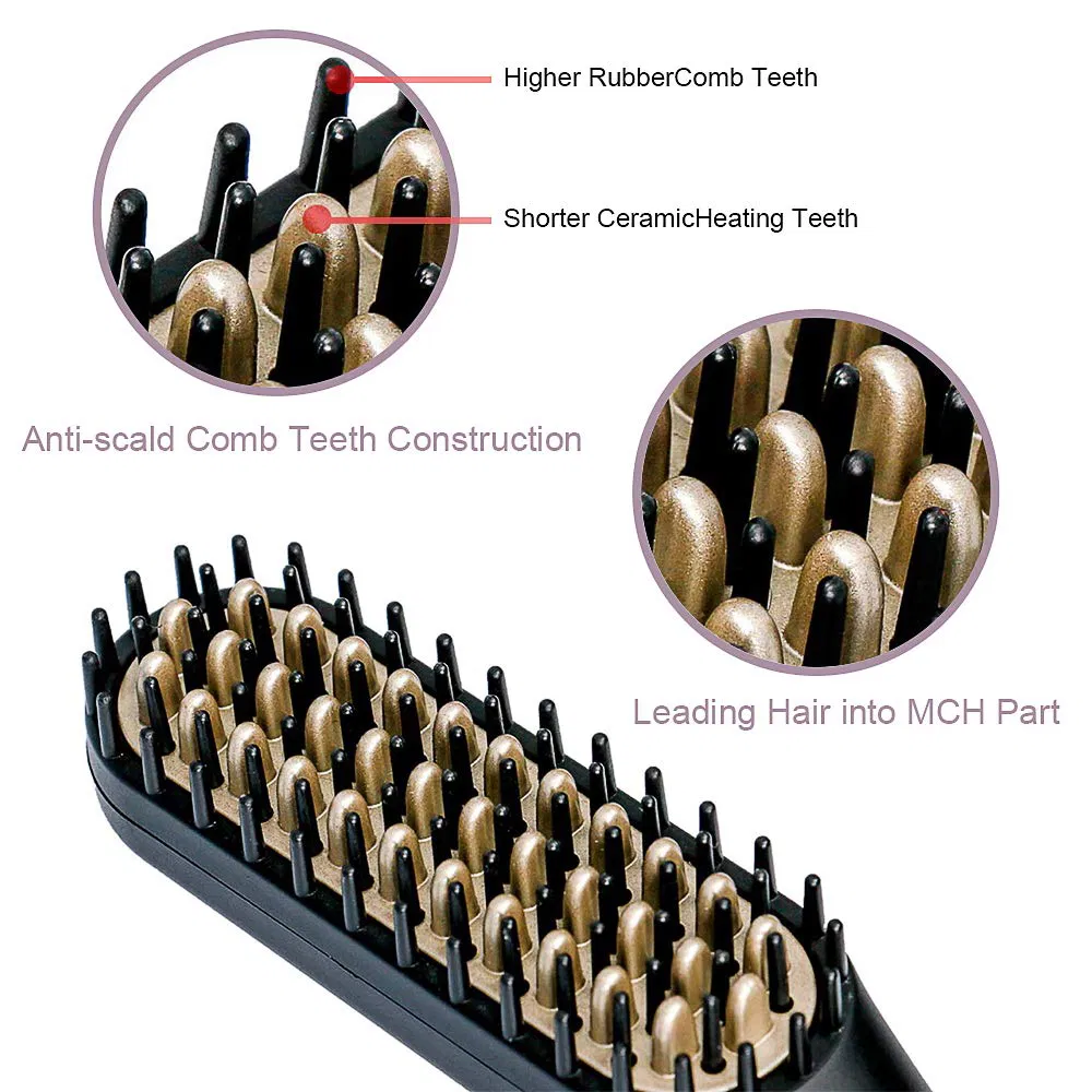 Heated Hair Straightener Beard Straightening Comb