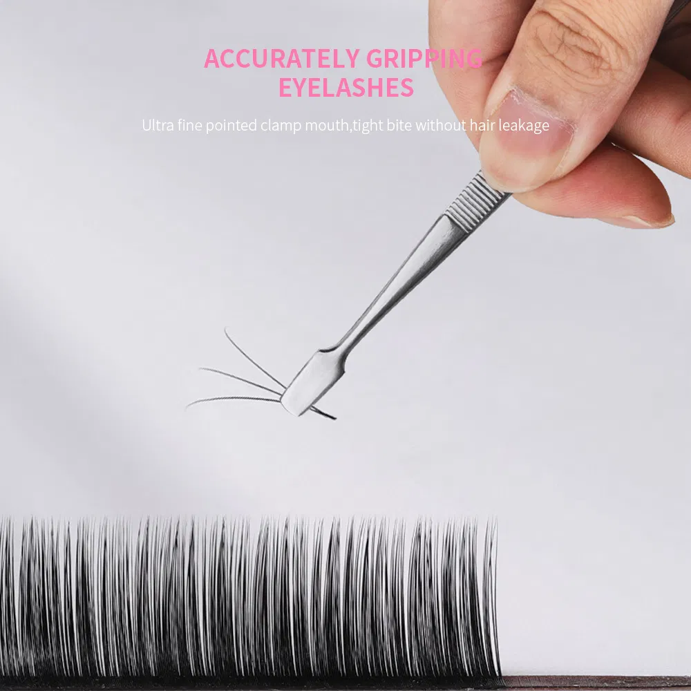 Professional Stainless Steel Sanding Tweezers False Eyelash Forceps Tweezers Makeup Tool