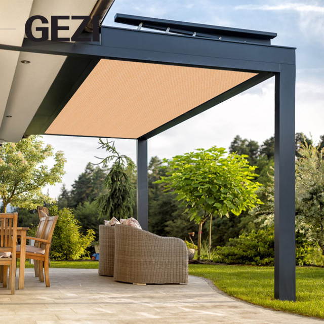 Gezi 10′ X 14′ Brown Rectangular Shade Sail Awning, 95% UV Awning Canopy Canopy Fabric for Terrace Outdoor Backyard - Heavy Duty Commercial Grade